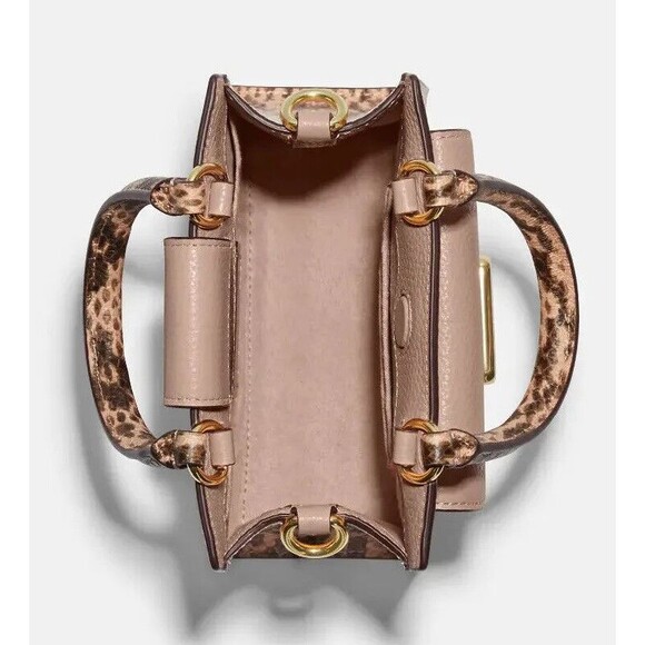 New Coach C6779 Mini Pepper Crossbody Pebble and Embossed Leather Shell Pink - Picture 4 of 5